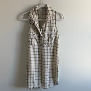 Abercrombie & Fitch Cream and Black Plaid dress
